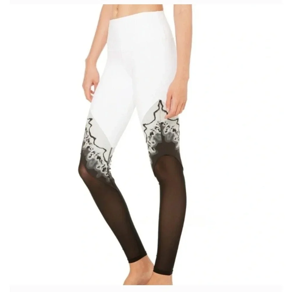 Alo‎ Yoga High Waist Colorblock Marble Graphic Leggings Women's Size XS